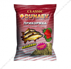Прикормка "DUNAEV КЛАССИКА" 0.9кг Карп Клубника