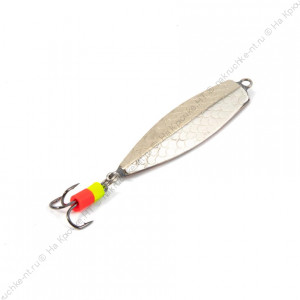 Блесна вертикальная "ЯМАН" Пуля c тройником, размер 25 мм, вес 3,6 г, цвет никель/медь