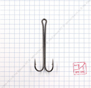 Крючок KOI "3 XL DOUBLE HOOK", размер 2/0 (INT), цвет BN, двойник