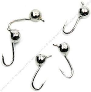 Мормышка вольф"ЯМАН"Шар с ушк, р.3,вес 0,30 цв.никель