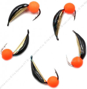 Мормышка вольф. безнасадочная "ЯМАН" Капелька №2, вес 0,50 гр., фц. красный шар, цв. латунь