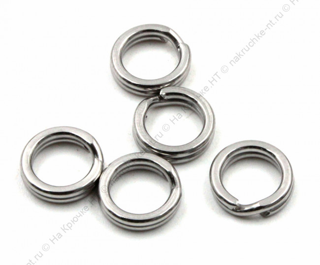 Заводное кольцо Namazu RING-A, цв. Cr, р. 10 ( d=4,3 mm), test-3,5 кг (уп.10 шт)