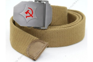 Ремень "CЛЕДОПЫТ-Звезда Серп и Молот", 1400х36 мм, текстиль, хаки