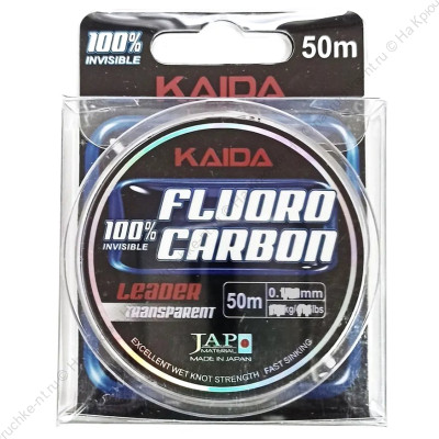 Леска Kaida Fluoro прозрачная 50м 0,12мм