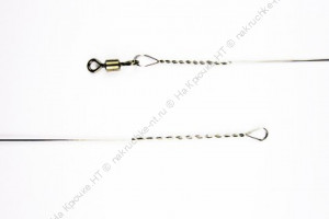 Поводок струна с вертлюгом YAMAN, d-0,28 мм, L-15 см, test- 8 кг