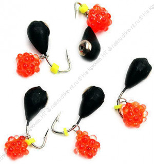 Мормышка вольф. безнасадочная "ЯМАН" Капля с отв. с коронкой из никеля, d-3 мм, вес 0,5 г, подвеска