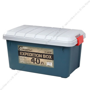 Ящик многофункц. особопрочный СЛЕДОПЫТ Expedition Box, 40 л, 600х360х320 мм, цв. зеленый/серый Ящик многофункц. особопрочный СЛЕДОПЫТ Expedition Box, 40 л, 600х360х320 мм, цв. зеленый/серый
