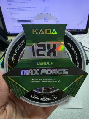 Поводковый материал 20м 0.90мм LEADER 12X MAX FORCE Поводковый материал 20м 0.90мм LEADER 12X MAX FORCE