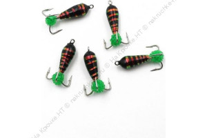 Мормышка вольф. безнасадочная "ЯМАН" Черт с петлей (длинный) Малек, d-4 мм, вес 1,5 г, подвеска икри