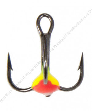 Крючок-тройник для приманок Lucky John с каплей цвет. разм.008/05