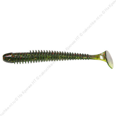 Силиконовая приманка Kaida Salmon 3.8 10cm 4g Terquoise-7tails HT011