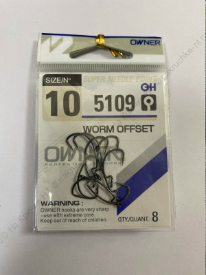 OWNER Крючок "Worm Offset" №10/8шт (5109)