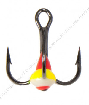 Крючок-тройник для приманок Lucky John с каплей цвет. разм.008/12