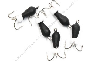 Мормышка вольф. безнасадочная "ЯМАН" Черт с петлей (короткий), d-4 мм, вес 1,1 г, бисер, цв. флуор.