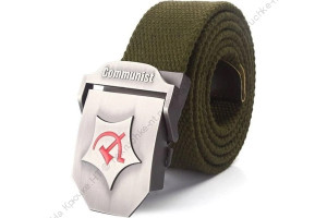 Ремень "СЛЕДОПЫТ-Звезда", 1400х36 мм, текстиль, зеленый/120/