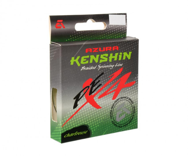 AZURA Шнур плетеный Kenshin PE X4 150м Chartreuse 0,104мм 2,7кг 6lb 1