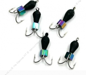 Мормышка вольф. безнасадочная "ЯМАН" Черт с петлей с коронкой из никеля (короткий), d-3 мм, вес 0,9