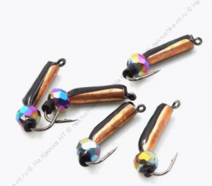 Мормышка вольф. безнасадочная "ЯМАН" Столбик №5, d-2 мм, L-9.5 мм, вес 0,83 гр., кристалл хамелеон,