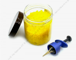 Пучковяз для наживки с резинками желтый, для рыбалки, водонепроницаемый, 1 шт