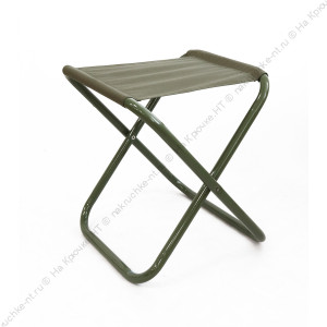 Стул туристич. "СЛЕДОПЫТ" складной, бол. 410х460х470мм, труба сталь 25х1 мм (рибстоп т. хаки)