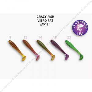 Vibro fat 2.7" 1-71-M41-6  Силиконовые приманки Crazy Fish