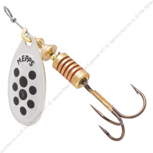 MEPPS Блесна Aglia Decoree Points Noirs №2 4г AG/черные точки