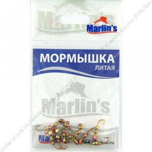 Мормышка литая "Marlin's" Мураш №2 (0,45гр) кр.Crown  арт. 7001-299