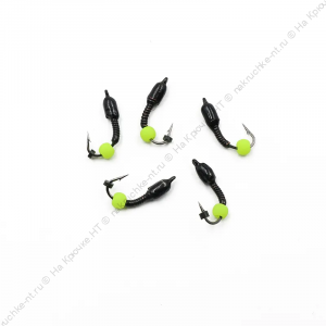 Мормышка вольф. безнасадочная "ЯМАН" Лесотка №2, d-2,5 мм, L-8 мм, вес 0,35 г, фц. желтый шар, цв. ч