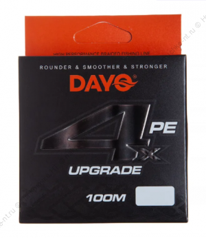 Шнур плетеный "DY" UPGRADE GREEN 644110 ( 4 нити, оранжевая, 100м, 0.045мм)