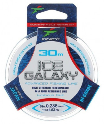 Леска Intech Ice Galaxy 30м голубая 0,12mm