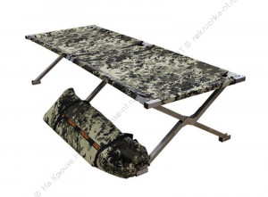 Раскладушка туристич. "СЛЕДОПЫТ" в чехле, 2050х750х400 мм, труба оцинк. 25х25 мм