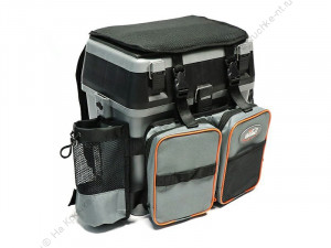 Сумка-рюкзак "СЛЕДОПЫТ" для зимнего ящика универ., 4 кармана, цв. серый