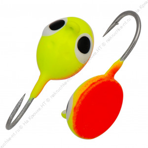 Плавунец с ушком d 4,0 мм, вес 1,00 гр, желто-оранжевый с глазом