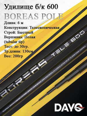 Удилище б/к DAYO 600 BOREAS POLE