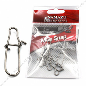 Карабин Namazu NICE SNAP, цв. BN, р. 3, test-29 кг (уп.10 шт)