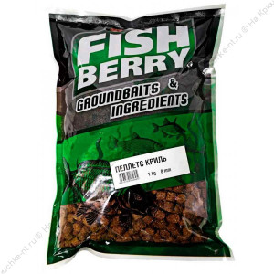 FISHBERRY Пеллетс карповый (криль, цвет - оранж) 8мм - 1 кг
