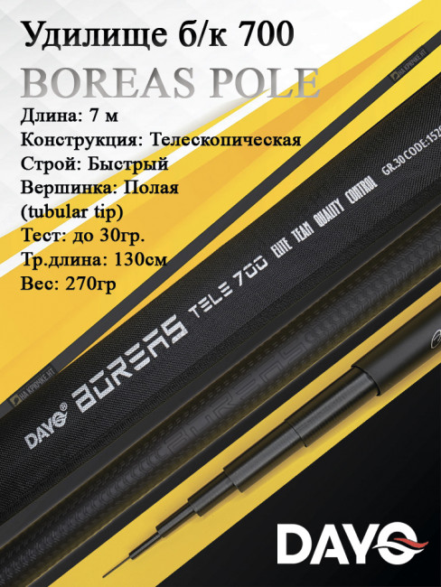Удилище б/к DAYO 700 BOREAS POLE