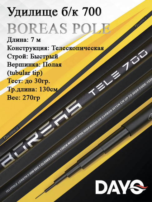 Удилище б/к DAYO 700 BOREAS POLE