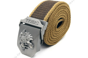 Ремень "СЛЕДОПЫТ-Тигр", 1400х36 мм, текстиль, коричневый/120/
