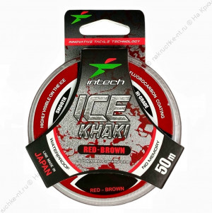 Леска Intech Ice Khaki 50m red-brown 0,08