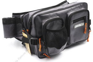 Сумка рыболовная "СЛЕДОПЫТ" Fishing Hip Bag WBP, 31х20х23 см, цв. серый