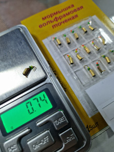 Мормышка вольф.точеная Столбик Комби D-3,0мм/вес- 0,74гр черная с глазком