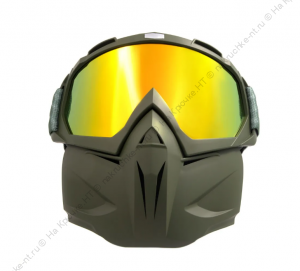 Маска мотоциклетная/снегоходная СЛЕДОПЫТ M6, линза chrome chamelion