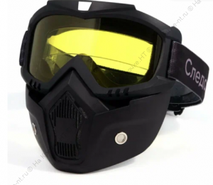 Маска мотоциклетная/снегоходная СЛЕДОПЫТ M7, линза yellow/50/