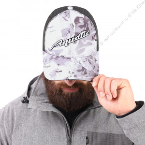 Кепка Aquatic КА-25 (логотип: WHITE CAMO, цвет сетки: чёрный) Кепка Aquatic КА-25 (логотип: WHITE CAMO, цвет сетки: чёрный)