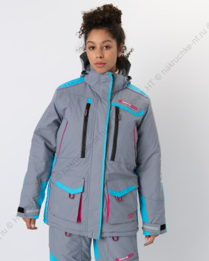 Костюм зимний Женский Siberia Lady ткань Breathable цвет Серый/Голубой (Размер: 56-58, Рост: 170-176