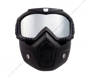 Маска мотоциклетная/снегоходная СЛЕДОПЫТ M7, линза сhrome silver +transparent