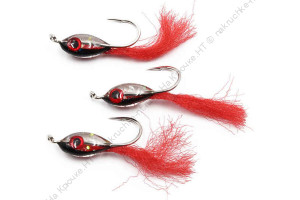 Мормышка ЯМАН "Подсадка малек" с ушком, L-11 мм, вес 0,2 г, кр. №8, цв. красный