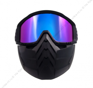 Маска мотоциклетная/снегоходная СЛЕДОПЫТ M8, линза chrome multicolor/50/