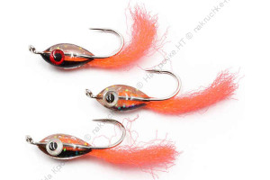 Мормышка ЯМАН "Подсадка малек" с ушком, L-11 мм, вес 0,2 г, кр. №8, цв. оранжевый